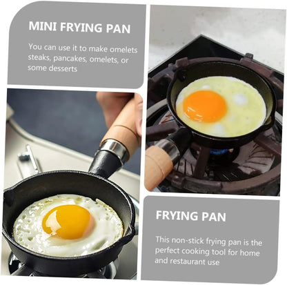 HOMSFOU Mini Omelet Pan, Non Stick Marble Frying Pan for Cooking Eggs, Small Nonstick Earth Cookware