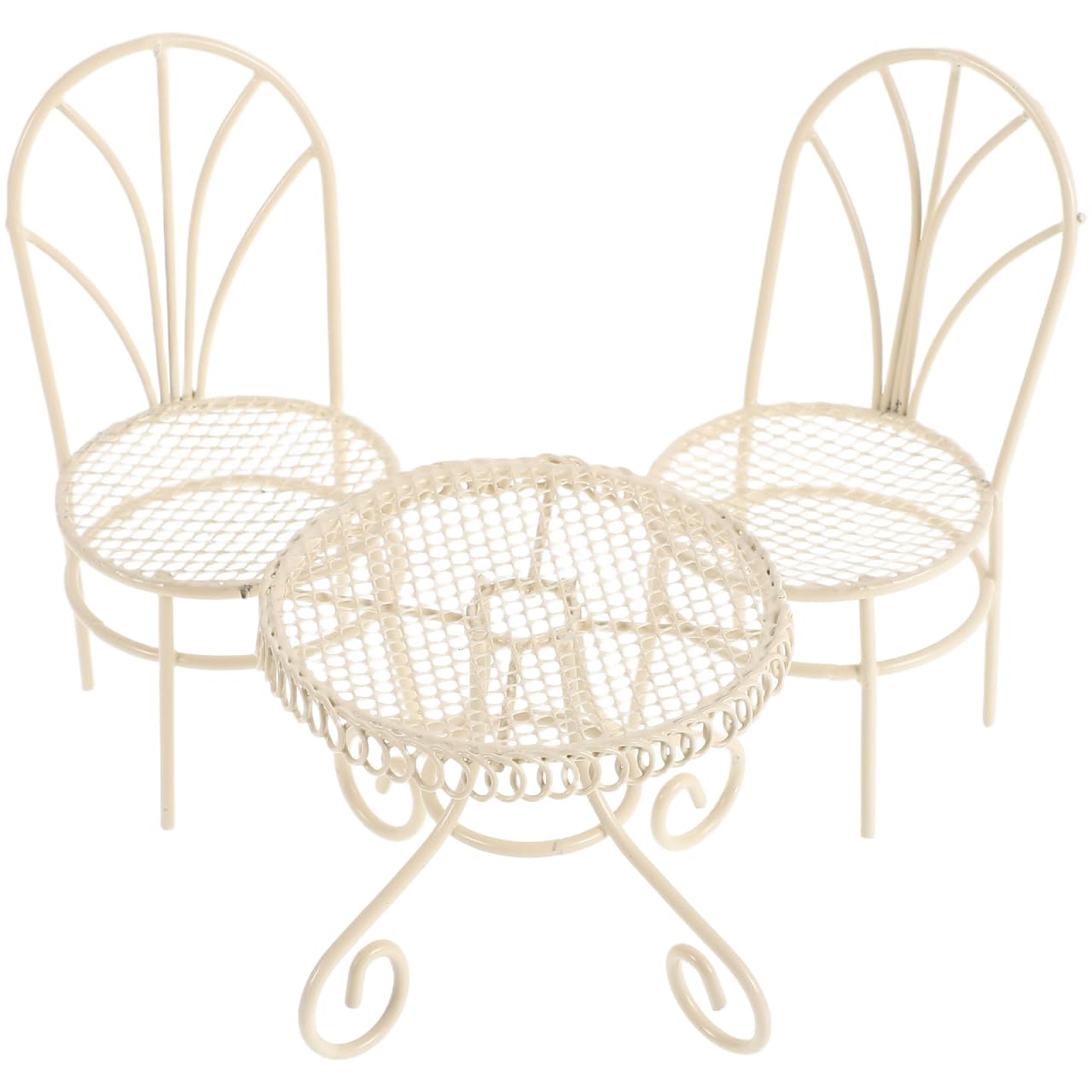BESPORTBLE Miniature Garden Furniture Set Fairy Garden Accessories Small Table Chair Set Outdoor Decor for Home
