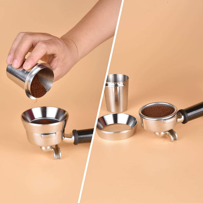 MATOW Stainless Steel Espresso Dosing Funnel Compatible with 58mm Portafilter