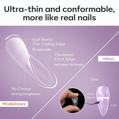 modelones 9 in One Gel Nail Glue Brush On Nail Glue 15 ml for Tips, Rhinestones, Base Coat, Blooming Art Gel Kit for Press on Nails Acrylic Tips U V Lamp Needed 2Pcs