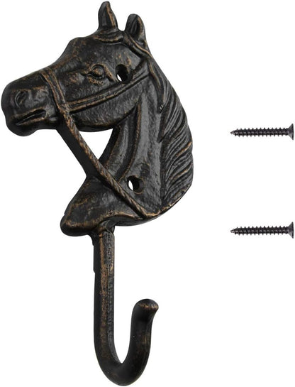 Vintage Wrought Iron Coat Hook Hat Hook, Wall Mounted with Screws Included