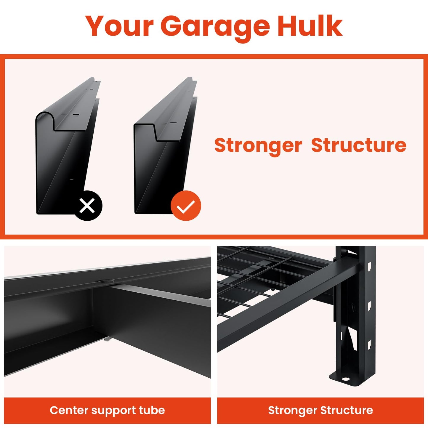DYNALOAD 8000 Lbs Heavy Duty Garage Shelving, 4-Tier Adjustable Metal Storage Shelves, Industrial Steel Rack for Garage Basement Warehouse, 77" W x 24" D x 72" H