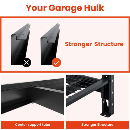 DYNALOAD 8000 Lbs Heavy Duty Garage Shelving, 4-Tier Adjustable Metal Storage Shelves, Industrial Steel Rack for Garage Basement Warehouse, 77" W x 24" D x 72" H
