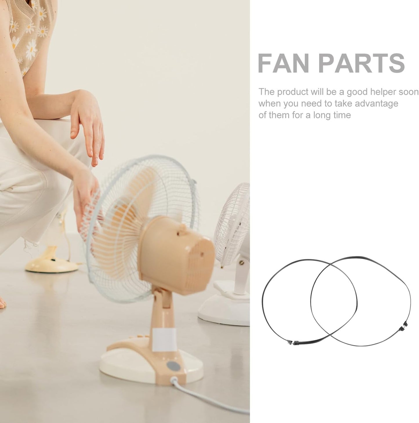 GANAZONO 2pcs Electric Fan Grille Retaining Ring, Plastic Binding Hoop for 14in/16in Table Fans