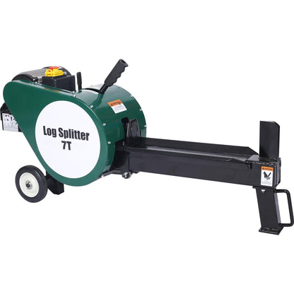 Gecheer 7-Ton Electric Log Splitter, 2 HP Horizontal Portable Firewood Splitter with Double Flywheel, 18-Inch Log Capacity, 2-Second Cycle Time