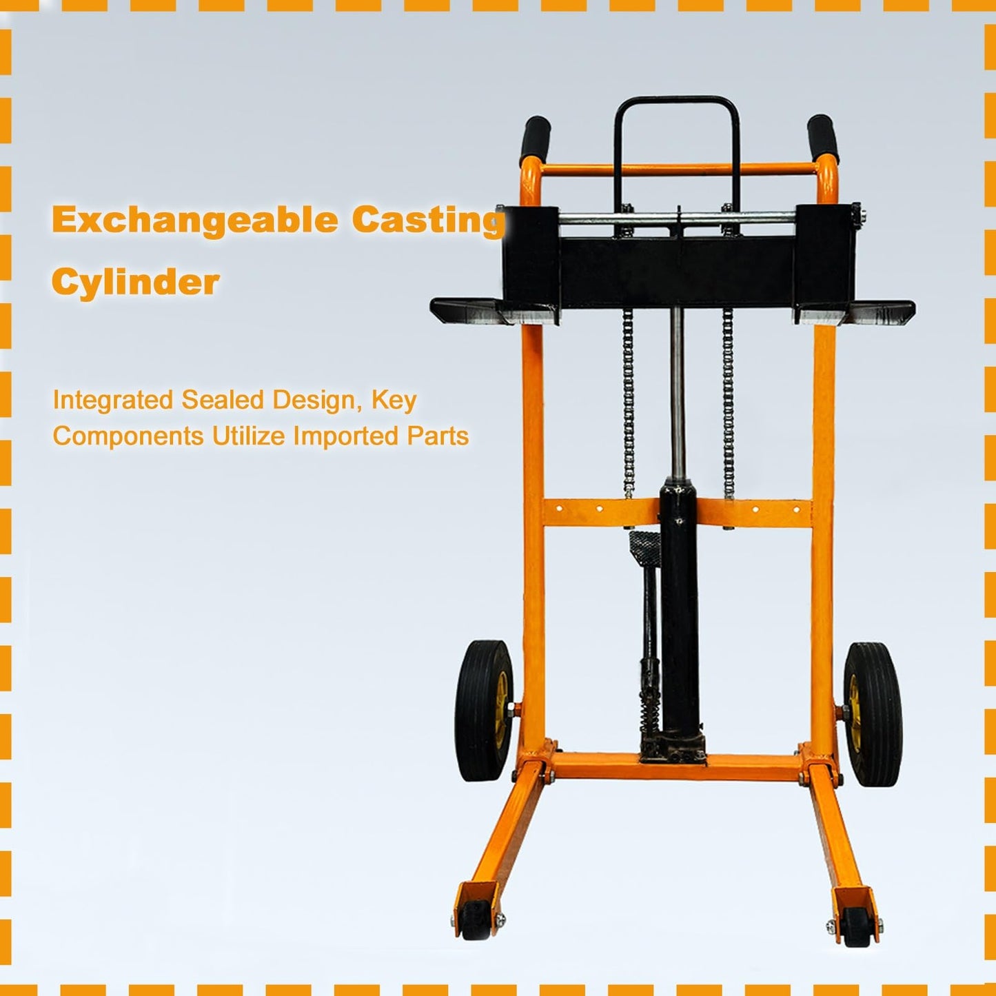 Portable Hydraulic Material Lift, Heavy-Duty Manual Pallet Jack for Garage Shop Lifting Moving
