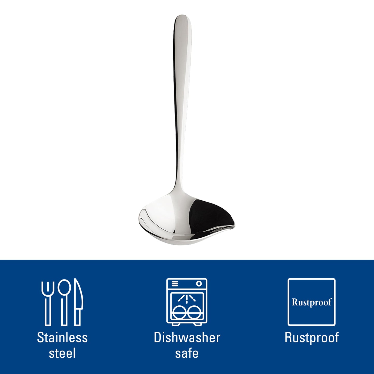 Villeroy & Boch Daily Line Small Gravy/Sauce Boat Ladle, 7 x 3 x 1.75 in