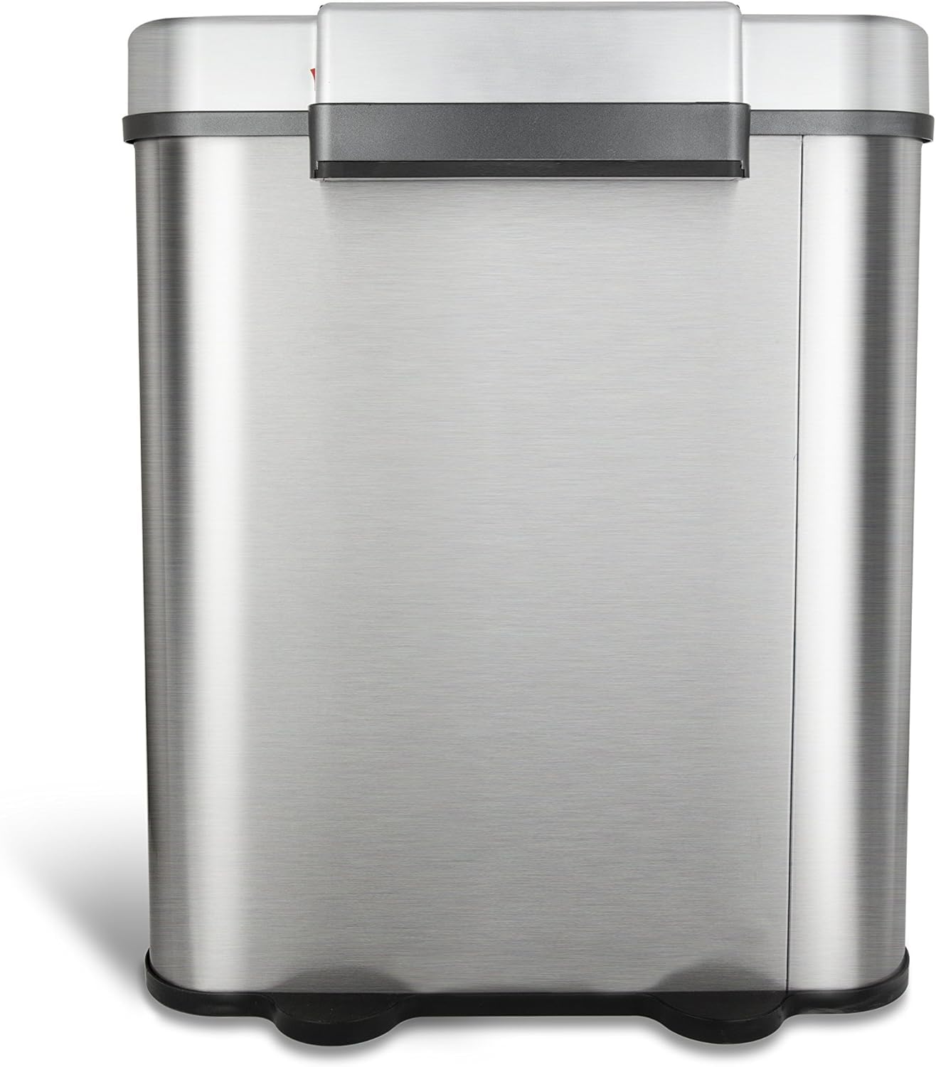 Ninestars DZT-70-11R Automatic Touchless Motion Sensor Semi-Round Trash Can/Recycler, 18.5 Gal. 70 L., Stainless Steel