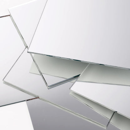 Suwimut 50 Pack Square Glass Mirror Tiles, 4x4 Inch Small Decorative Glass Mirror Squares Bulk for Table Centerpieces, Crafts, Wall, Mosaics, DIY Home Projects, Decorations