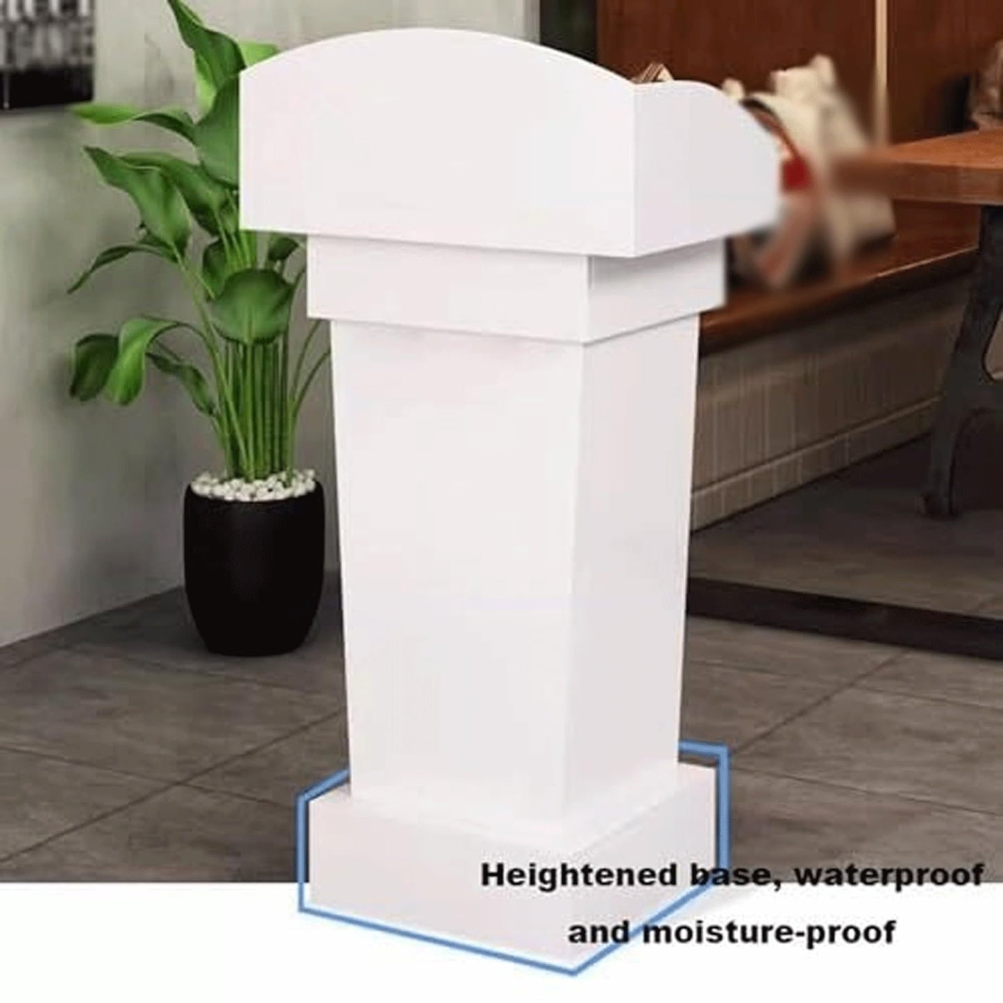 KrrNFYSG Speaking Podium Stand Wooden Lectern for Churches Floor-Standing Hostess Stand Portable Pulpit Desk Reception Podiums Table Stylish(Rojo)