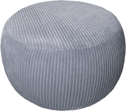 Sanmudecor Unstuffed Ottoman Pouf Cover, Foot Rest Cover, Bean Bag Chair Cover (Gray)