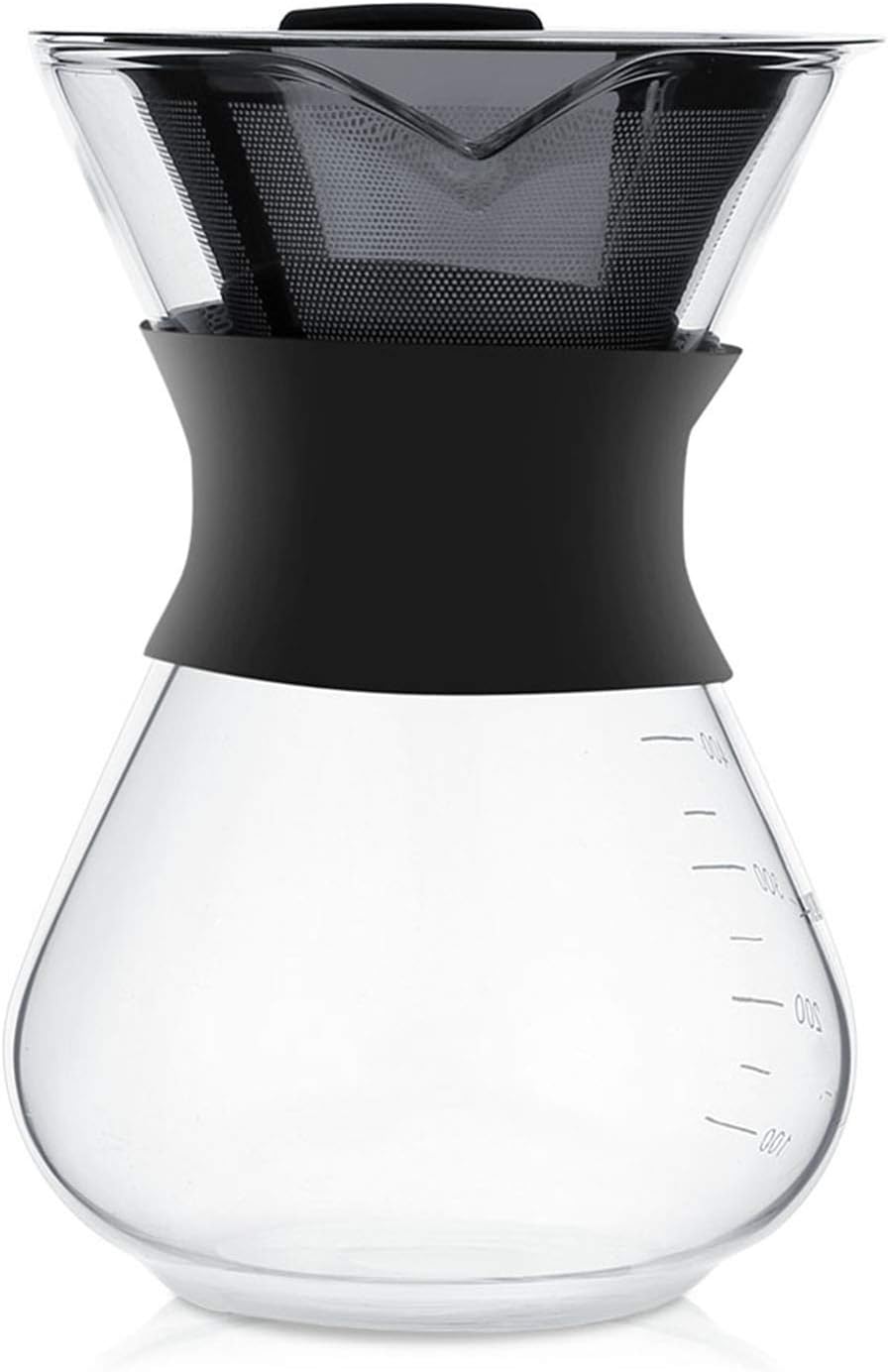 Stainless Steel Coffee Pot, Pour Pot Filter Carafe with Dripper Brewer for Glass 400ml Coffeemaker