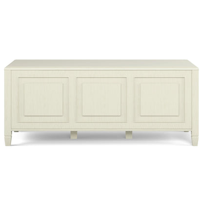 SIMPLIHOME Connaught Storage Bench - 51 inch Wide Solid Wood Trunk Bench in Antique White, Traditional Bench for Entryway with Lift-Up Lid and 3 Hidden Compartments