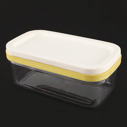Luatoxry Butter Cutter and Storage Case, Airtight Butter Dish that Cuts into Slices, Transparent Butter Storage Box with Lid and Cutting Net for Cheese Cutting, 6.7x3.9x2.8in