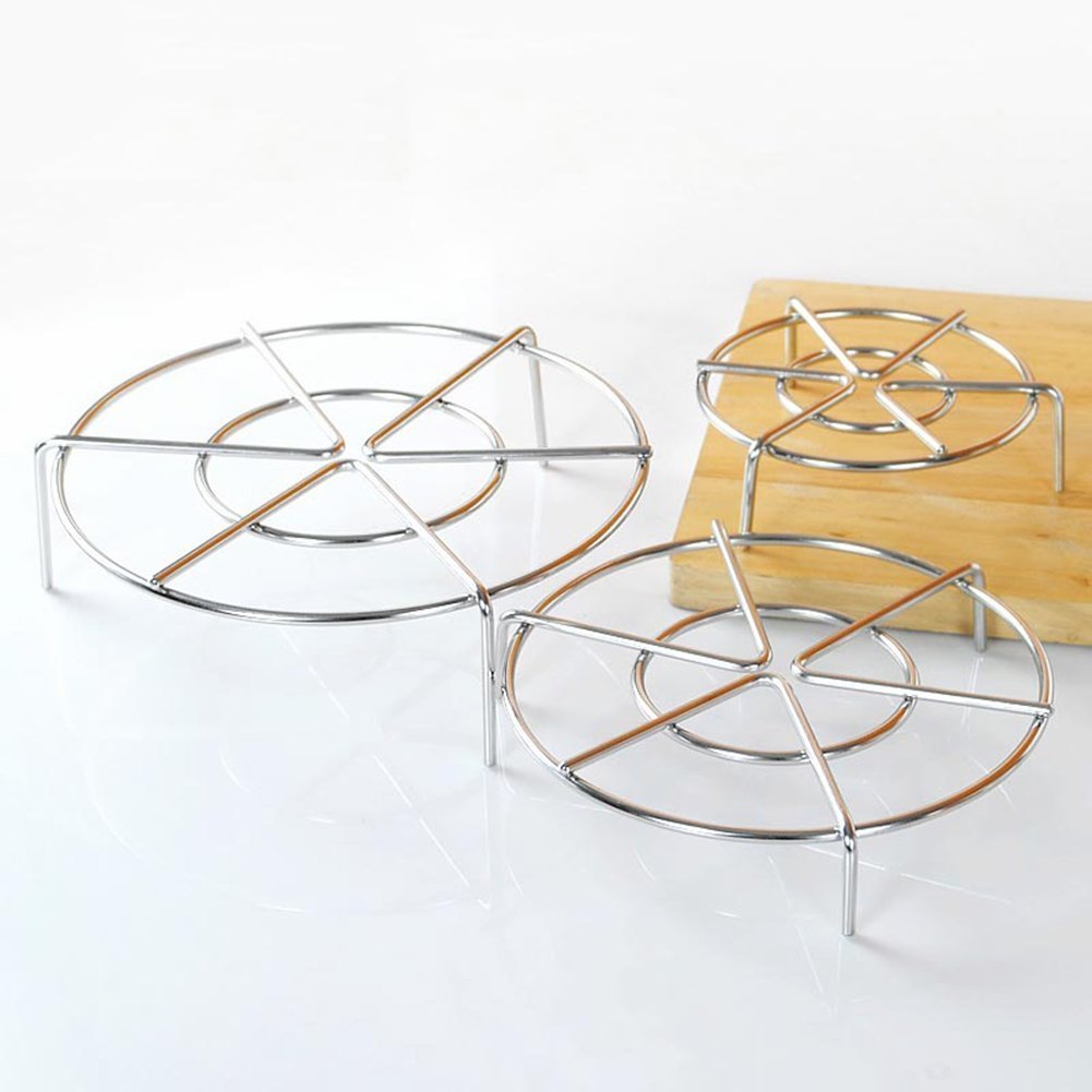 Steam Rack,Steaming Rack Stand,Steamer Basket,Heavy Duty Stainless Steel Metal Multi-function By Meleg Otthon (5.9" Diameter X2.7"High)