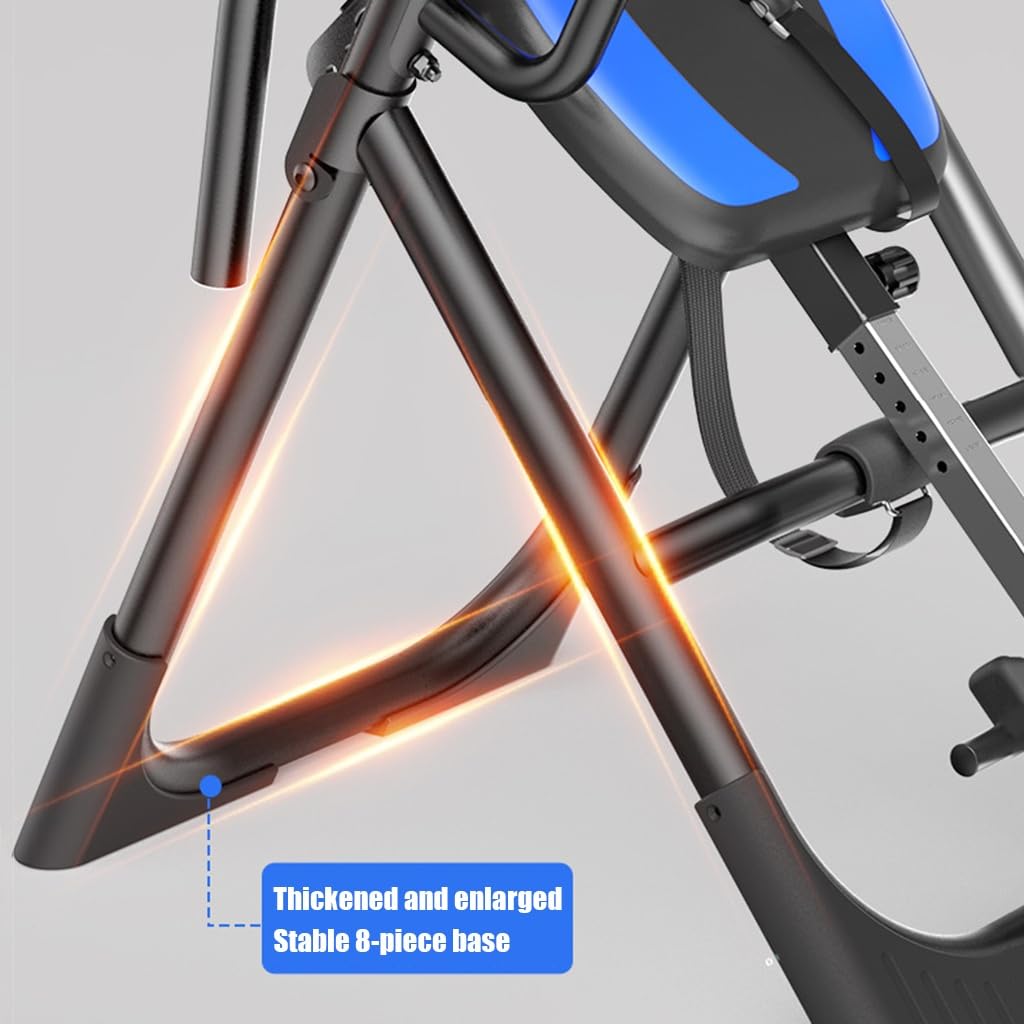 RIEJIN Foldable Heavy Duty 330 lbs Capacity Inversion Table with Removable Shoulder Rest and Lumbar Support