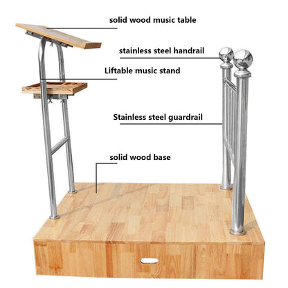ZEELYDE Lectern Podium Stand,Solid Wood Podium Music Podium Student Platform Chorus Stage School Classroom Podium Leadership Conference Podium
