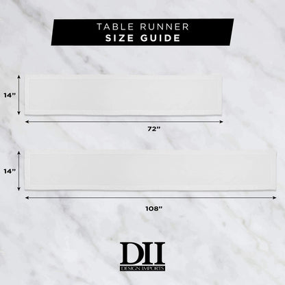 DII Jute Burlap Collection Table Runner, 14x108, Kitchen Tabletop with Middle Stripe Gray