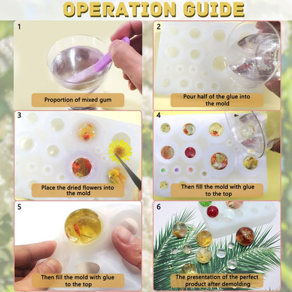 AFUNTA 3 PCS Sphere Resin Molds for Jewelry, 3D Round Ball Silicone Molds for Resin, Universe Spheroid Pendant Casting Molds for Flowers Preservation,Soap,DIY Crafts Making