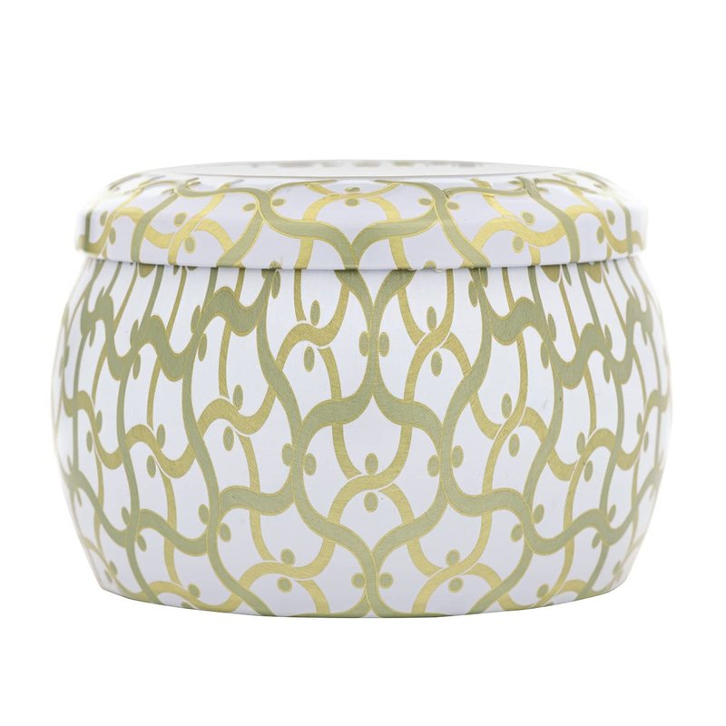 Voluspa Eucalyptus & White Sage | Mini Tin Candle | 4 Oz | 25 Hour Burn Time | Coconut Wax for Clean Burning