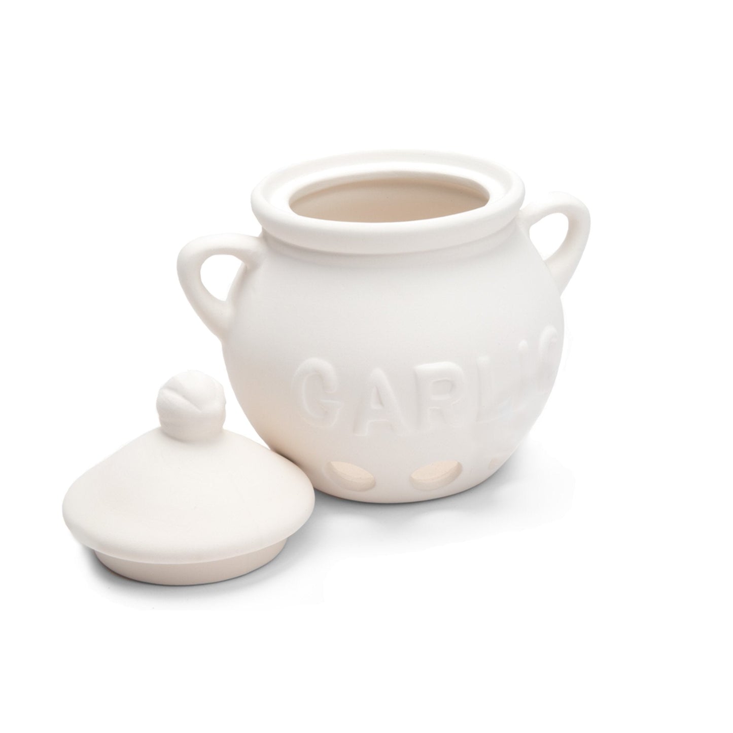 Fox Run Garlic Keeper and Storage, White Ceramic, 5.25" x 4.25" x 5.5"
