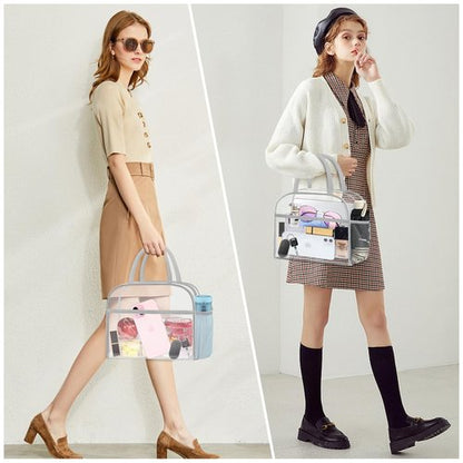 DALINDA Clear Bag Stadium Approved, Lunch Bag Lunch Box for Women Men Reusable Insulated Lunch Tote Bag