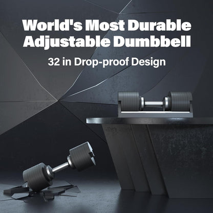 SNODE AD80 Adjustable Dumbbell Set 80LBS (Pair) with Dumbbell Rack, Strength Equipment for Home Gym for Men and Women