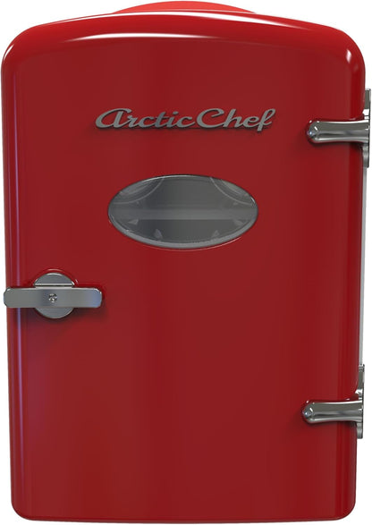ARCTIC CHEF RMIS129RED Mini Compact Refrigerator, Red, 0.14 Cubic Feet