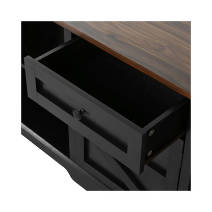 Merax 98.8" W Black Entertainment Center with Bookshelves for Living Room, Wooden Wall Unit TV Stand with Storage for TVs up to 80", Media Console with Drawers, Outlets, Cabinets & Adjustable Shelves