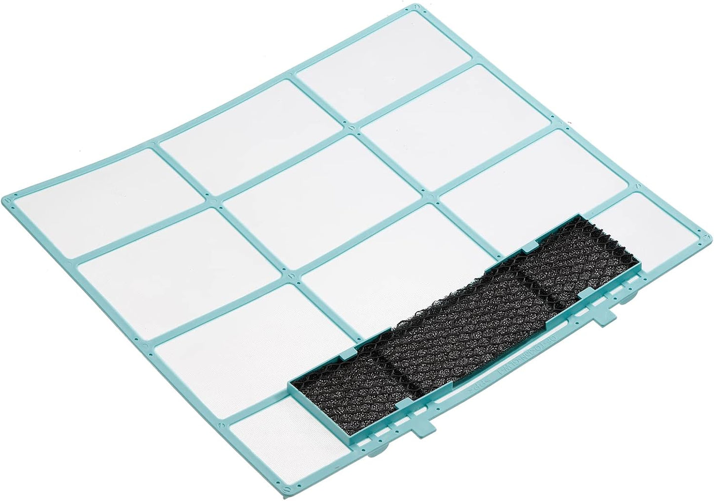PATIKIL Air Conditioner Air Filter 12.6" x 10.83", Plastic Replacement Screen with Foam for HVAC, Blue Black