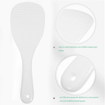 VOSAREA 2pcs Rice Spoons Ceramic Rice Paddles Non-stick Rice Serving Spoon Rice Potato Food Server Spatula Rice Scooper Kitchen Tool Rice Cooker Spoons Cooker Scoops