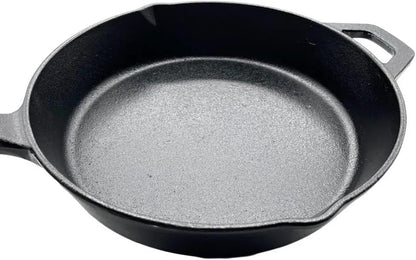 Nexgrill 10" Round Cast Iron Skillet, Pre-Seasoned for BBQ & Outdoor Cooking, Heavy-Duty