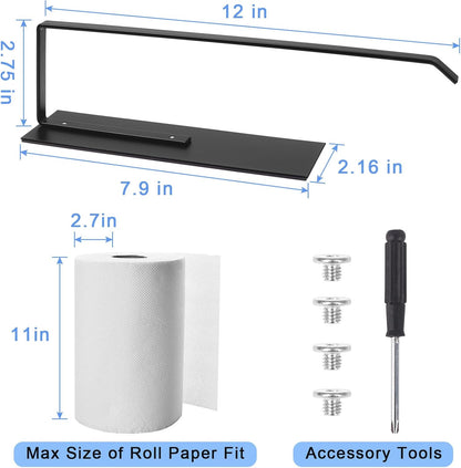 Paper Towel Holder, Magnetic Paper Towel Holder for Fridge, Toilet Paper Roll Holder Magnet Towel Rack Wall Mount