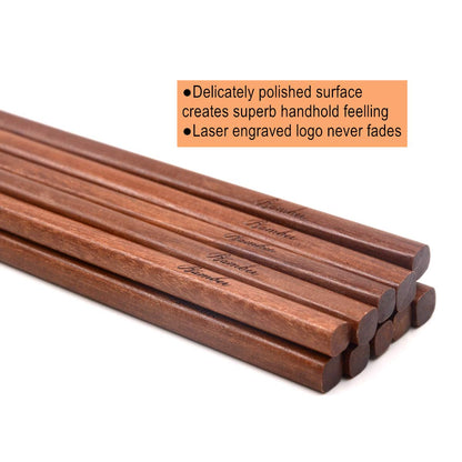Bamber 16.5 Inches Extra Long Wood Chopsticks Set, Cooking Frying Chopstick, Set of 5 Pairs