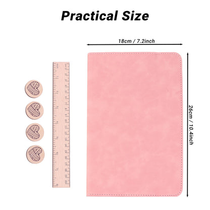 Cowenhey Pattern Holder, Knitting Chart Holder, Accessories Knitting Pattern Holder Foldable Knitting Chart Keeper with Ruler for for Fixed Crochet Pattern on Knitting Pattern Holder (Purple)