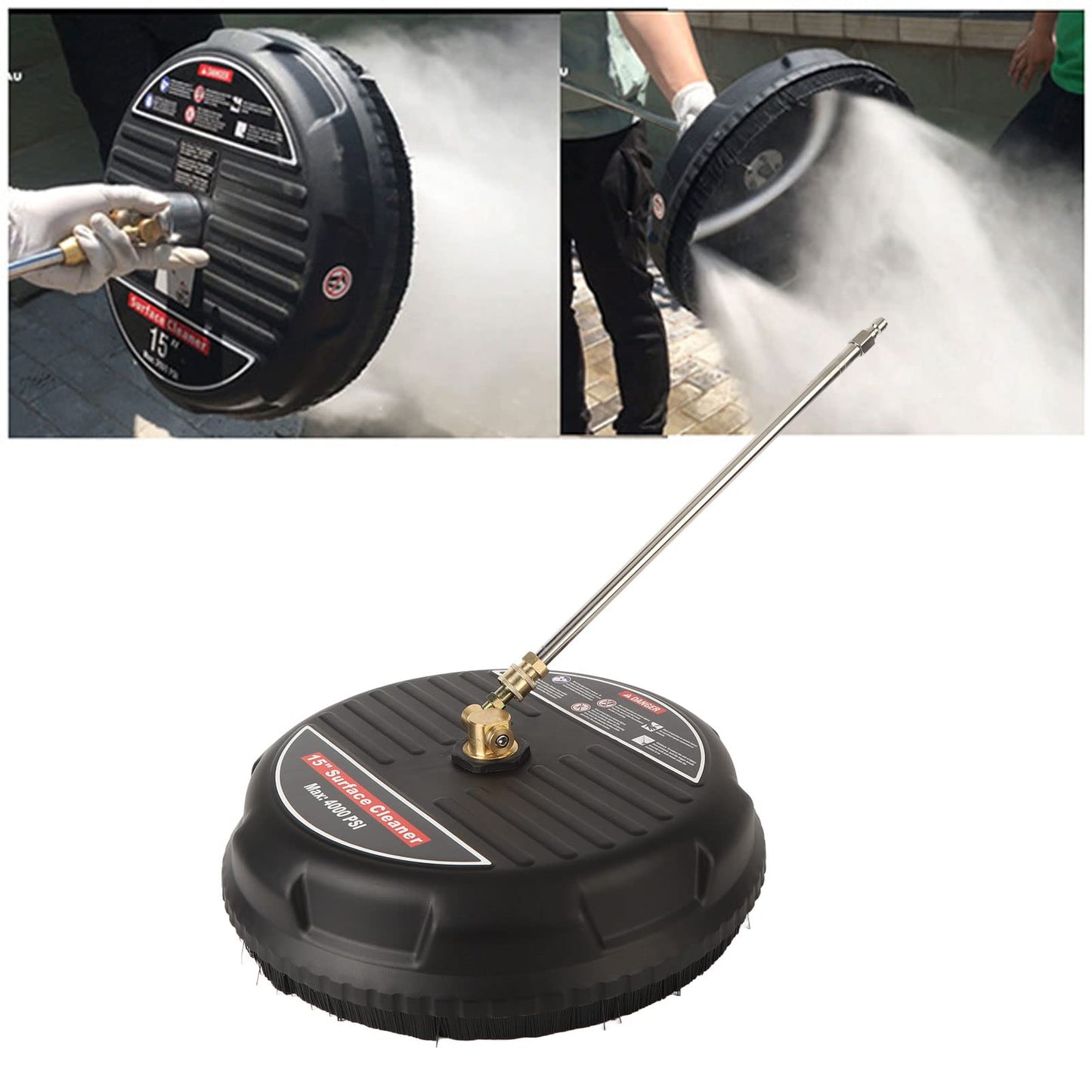 Pressure Washer Surface Cleaner, Strong and Flexible 4000psi Pressure Washer High Speed Rotation Surface Cleaner Attachment for Terrace Walkway Swimming Pool