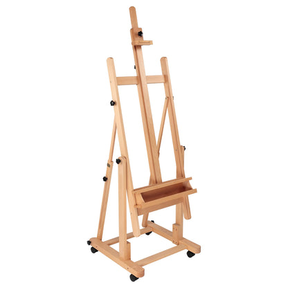 Creative Mark Savannah Studio Easel - Portable Lightweight Art Easel with Adjustable Angles with Wheels - Ideal for Artist, Perfect for Painting - Storage Drawer - Natural Finish - Ideal for Artist