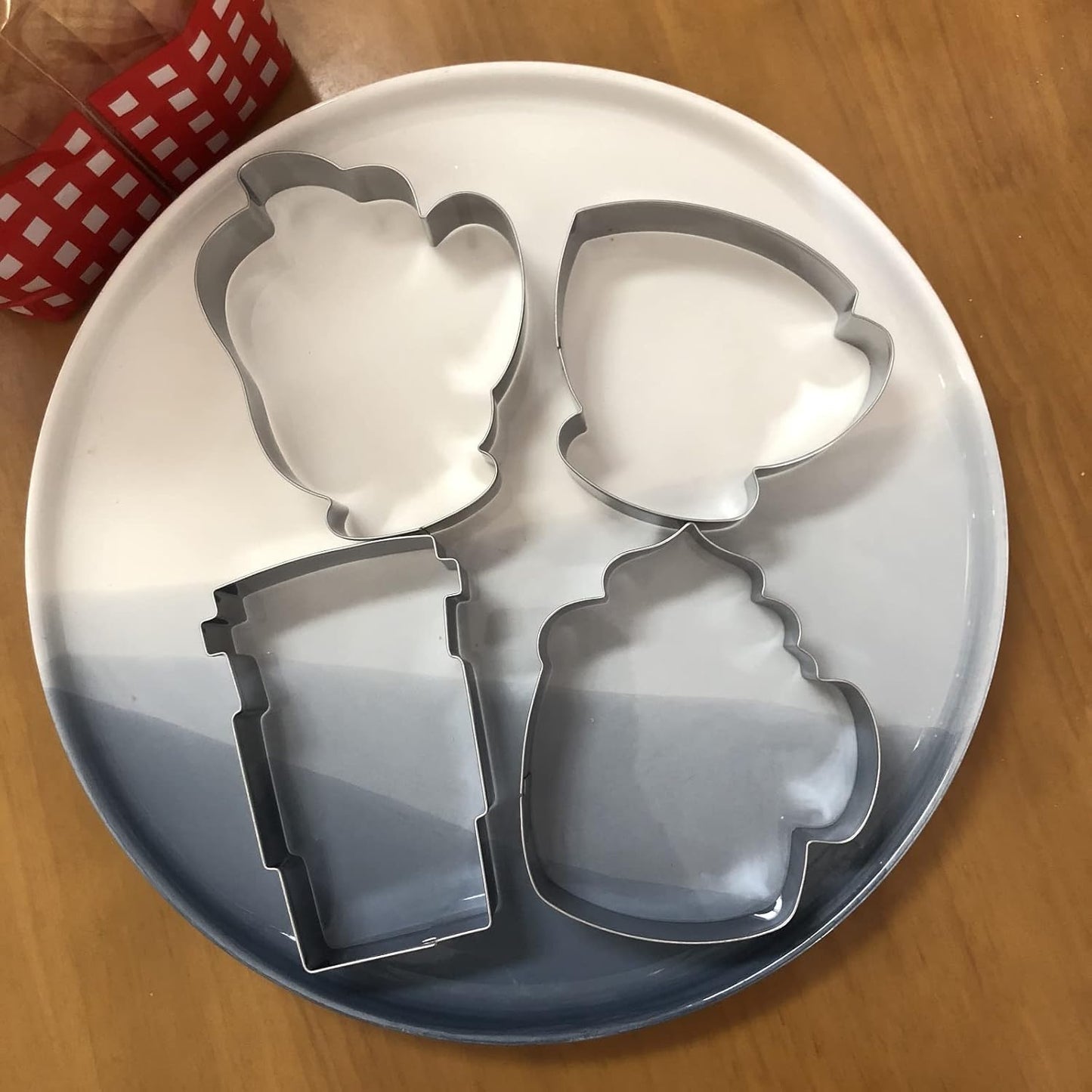 Large Coffee Cup Cookie Cutter Set - 4 Piece Coffee Mug, Hot Cocoa Mug, Teacup Cookie Fondant Biscuit Cutters