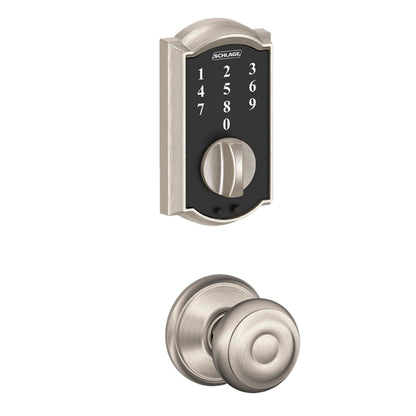 SCHLAGE BE375 CEN 622 Touch Keyless Touchscreen Electronic Deadbolt Lock, Matte Black