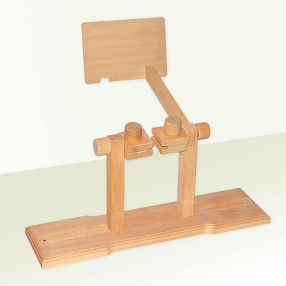 Embroidery Hoop Stand - Wooden Cross-Stitch Frame?Holder Floor Stand | Size Adjustable Hands-Free Desktop 360 Degrees Rotating Embroidery Stands for Hand Work