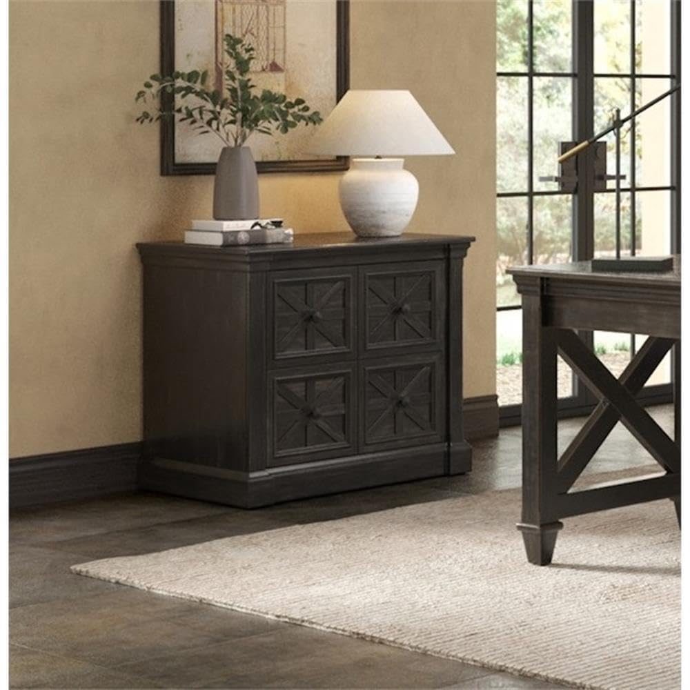 Martin Furniture Traditional Wood Lateral File Storage File Drawer Office File Drawer Dark Brown