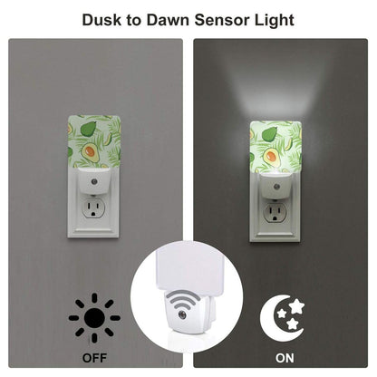 Caifujiqi Night Light Plug-in Dusk to Dawn Smart Sensor White Led Nightlight for Bedroom Bathroom Kitchen Hallway Stairs Energy Efficient Decor Desk Lamp