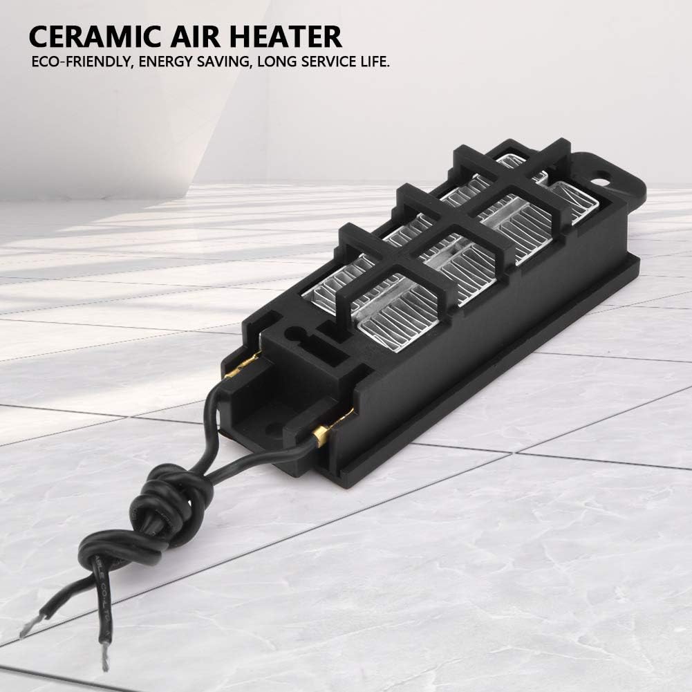 12V 50W PTC Ceramic Air Heater, Automatic Constant Temperature Electric Heater with Bracket
