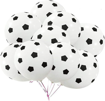 BinaryABC Soccer Latex Balloons, Football Balloon, Sports Theme Birthday Party Decorations, 30Pcs