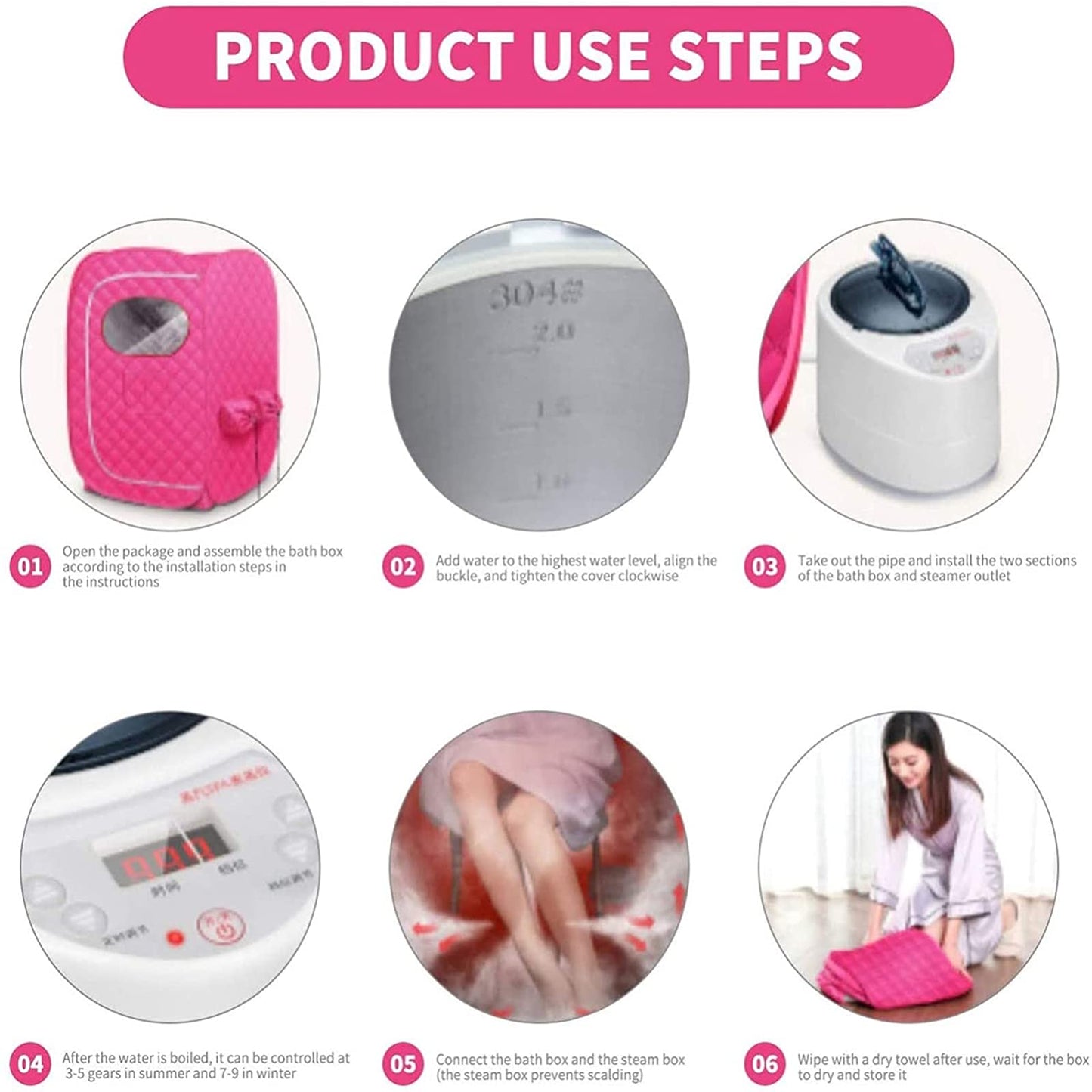 Lightweight Personal Steam Sauna Spa Portable Home Steam Sauna Tent Full Body Sauna Tent Portable with 9 Files Temperature Adjustment