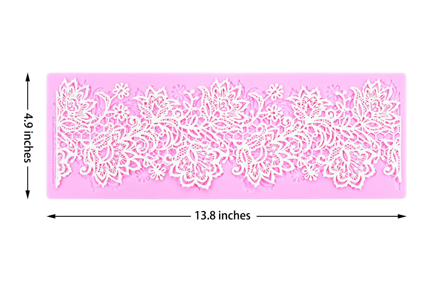 Embossing Lace Fondant Molds, Multi Circle Flowers Lace Mat Wedding Cake Decoration Tool, Rattan Shaped Cupcake Mat Silicone Molds Set of 3
