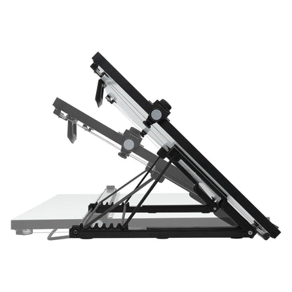 Acurit Multi-Angled 24”x36” PXB Drawing Board for Artists and Designers - Portable Tabletop Workspace, Drawing, Sketching, Drafting, Painting - Portable Laminated Surface w/Ruler & Parallel Motion Bar