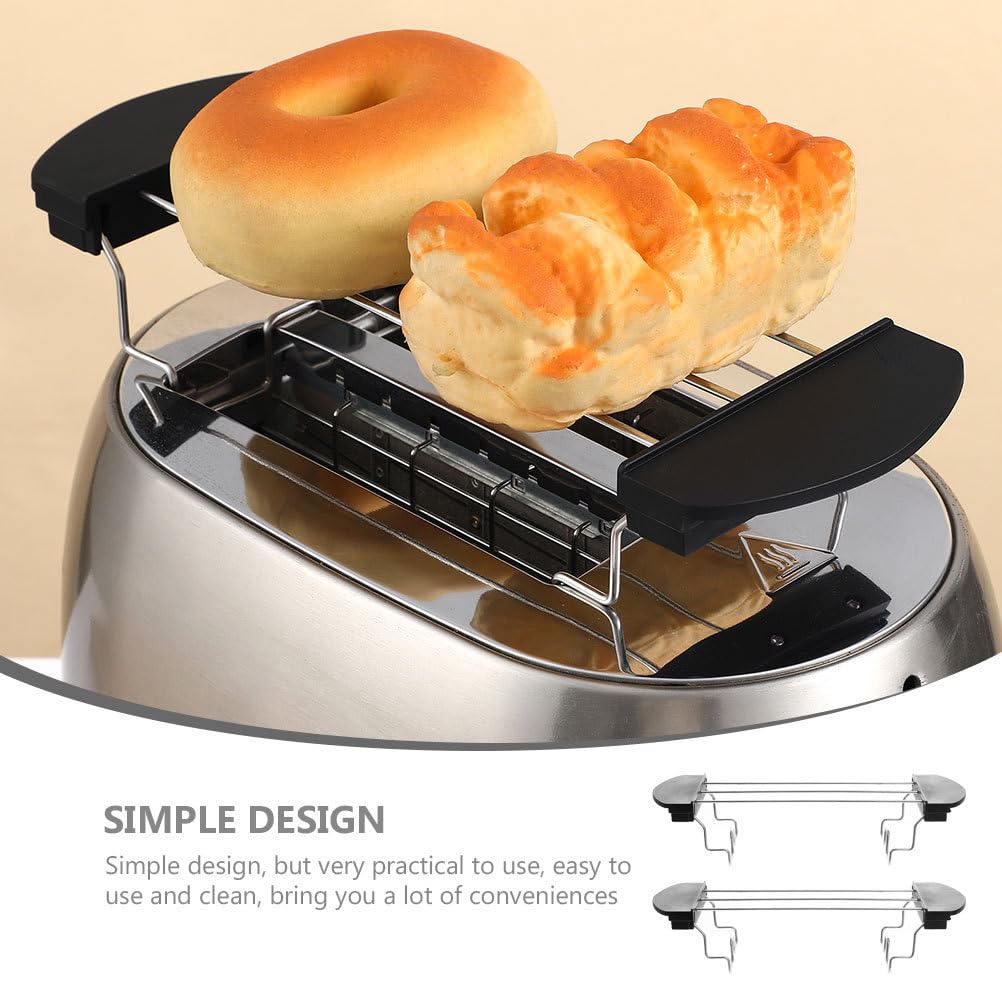 Ciieeo 2-Pack Stainless Steel Toast Rack for Toaster Oven Replacement Adjustable Sandwich Holder Toast Warming Rack for Kitchen Baking