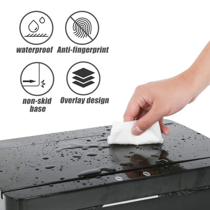BestOffice 13 Gallon Trash Can Automatic Kitchen Trash Can Touch Free High-Capacity Garbage Can with Lid for Bedroom Bathroom Home Office 50 Liter (Black, 1) (1, Black)