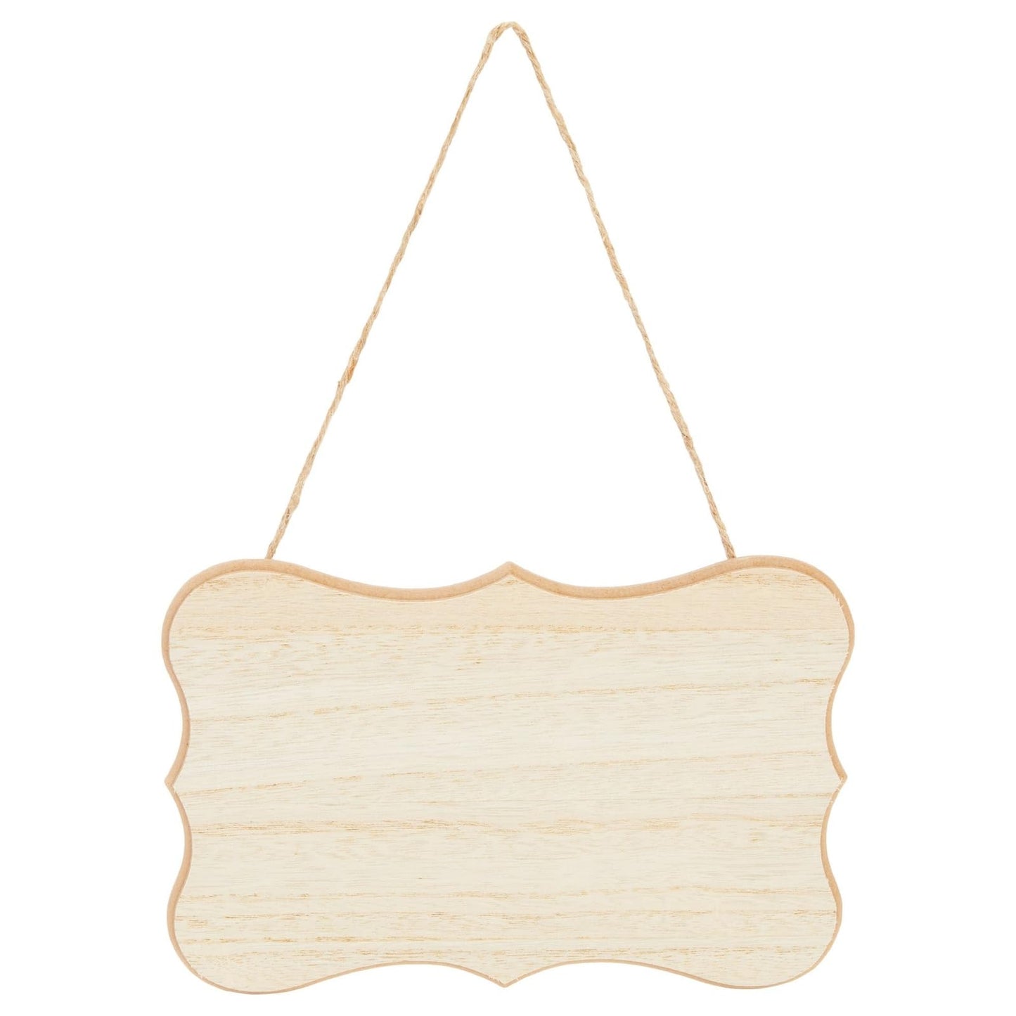 Juvale Blank Wooden Signs - 9 x 6 in, 1/4 in Thick Brown MDF, 6 Pack with Jute Rope - DIY & Home Decor - Wood for Crafts - Things to Paint On & Hanging Plaques